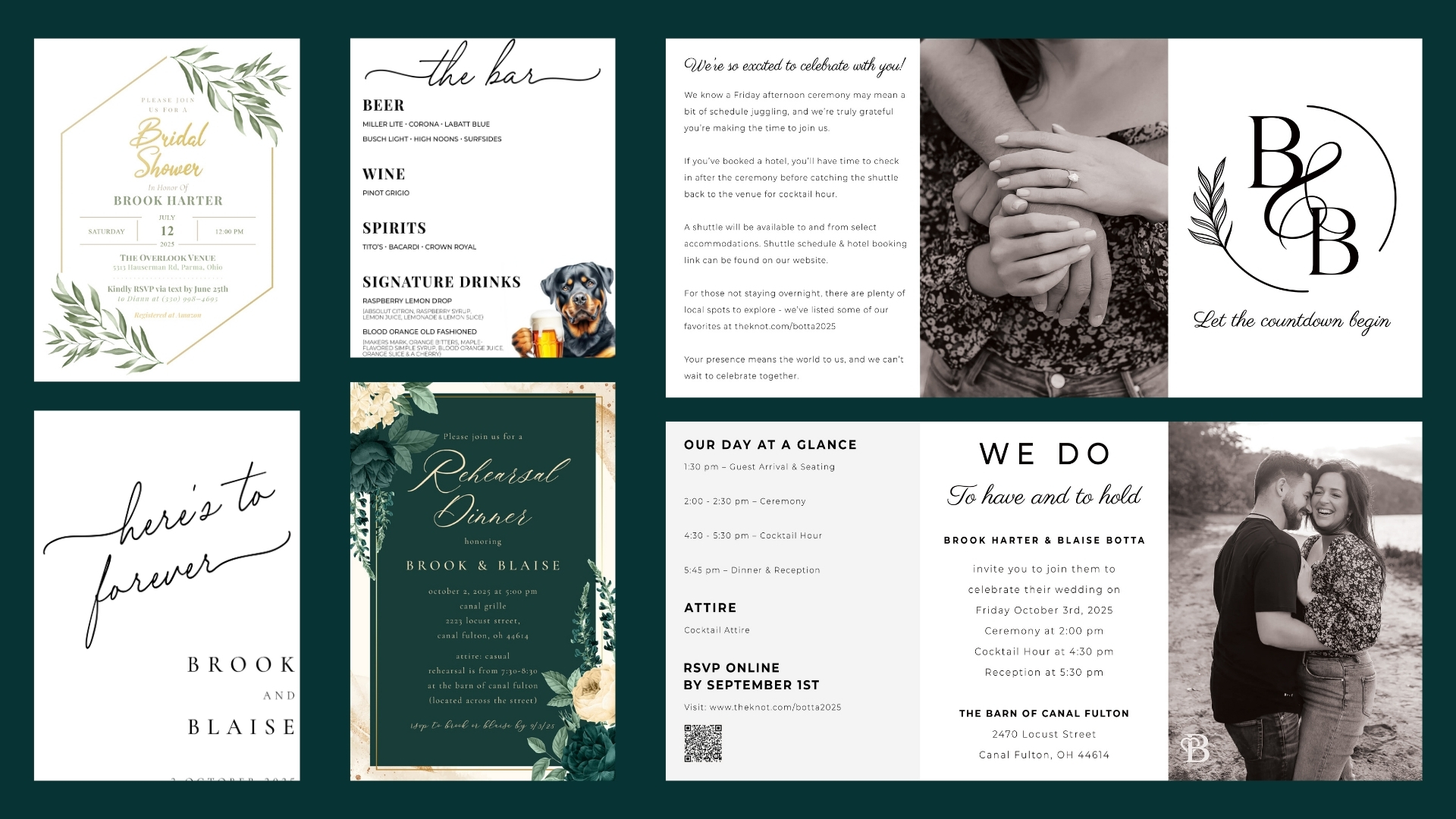 Botta Wedding graphic design portfolio project by SUTSTONE LLC