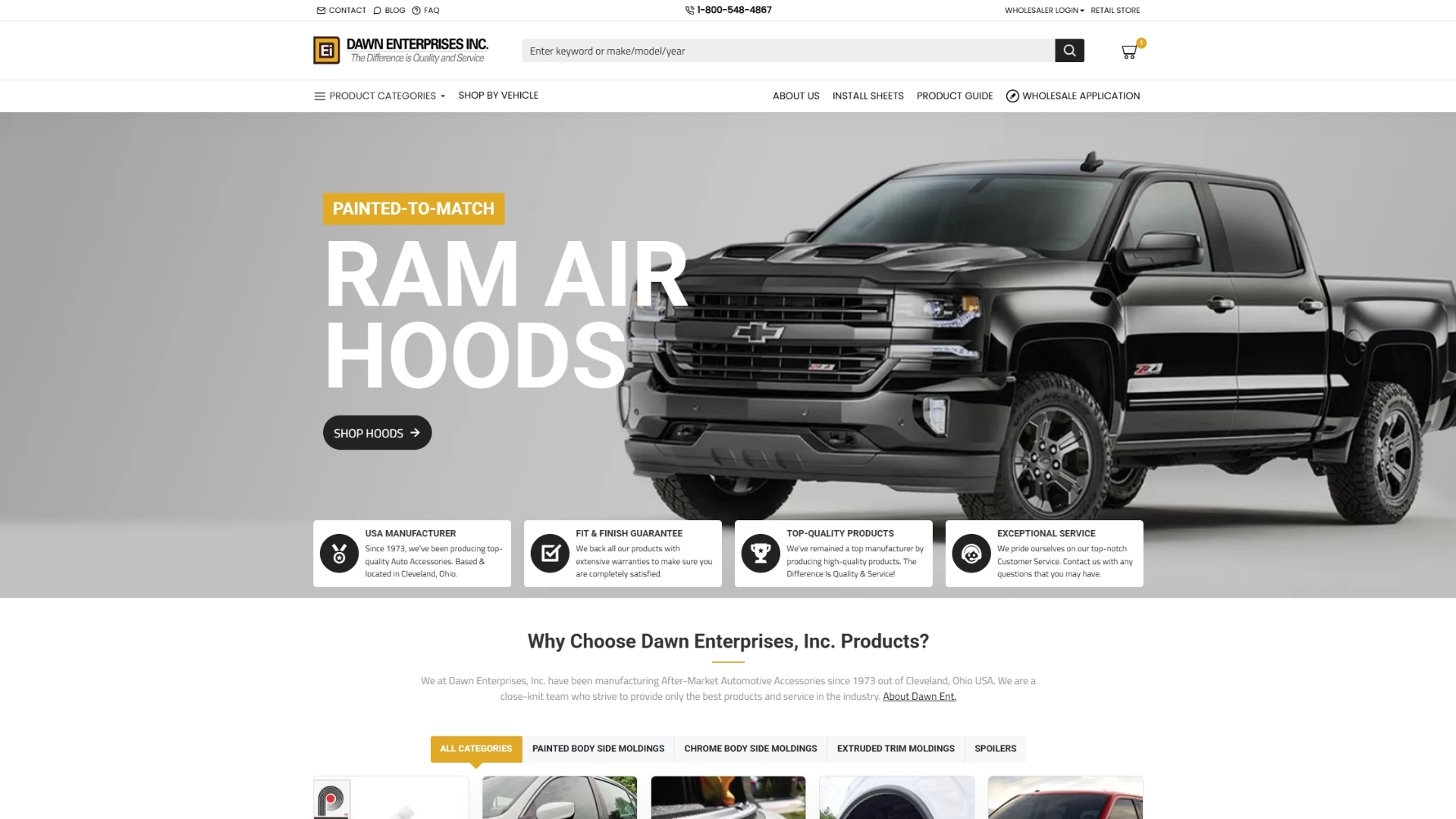 Dawn Enterprises, Inc. web + graphic design portfolio project by SUTSTONE LLC
