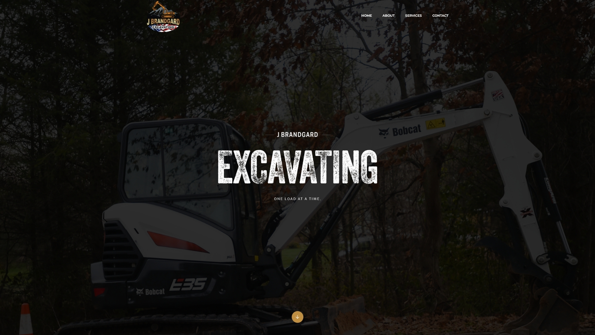 J Brandgard Excavating web + graphic design portfolio project by SUTSTONE LLC