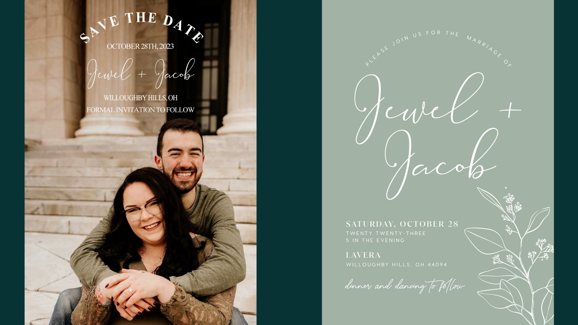 Reisberg Wedding graphic design portfolio project by SUTSTONE LLC