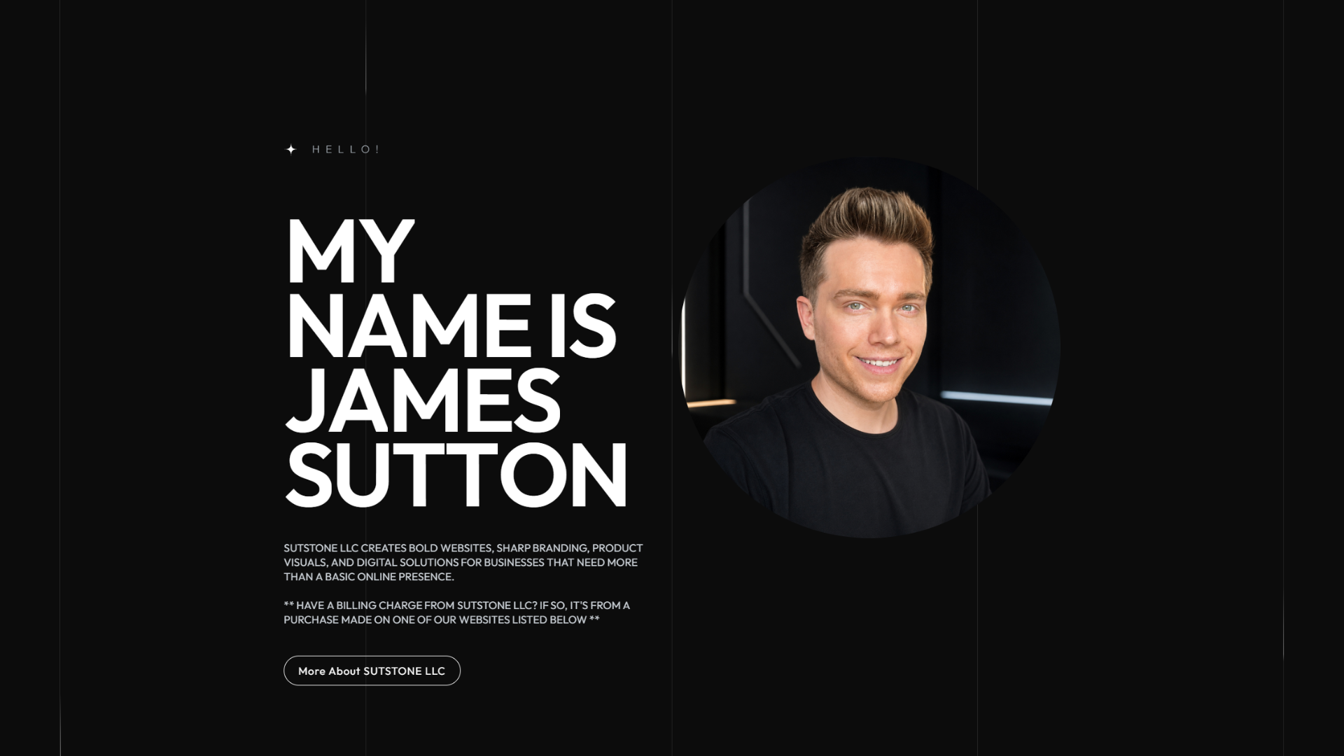 SUTSTONE LLC Website web + graphic design portfolio project by SUTSTONE LLC